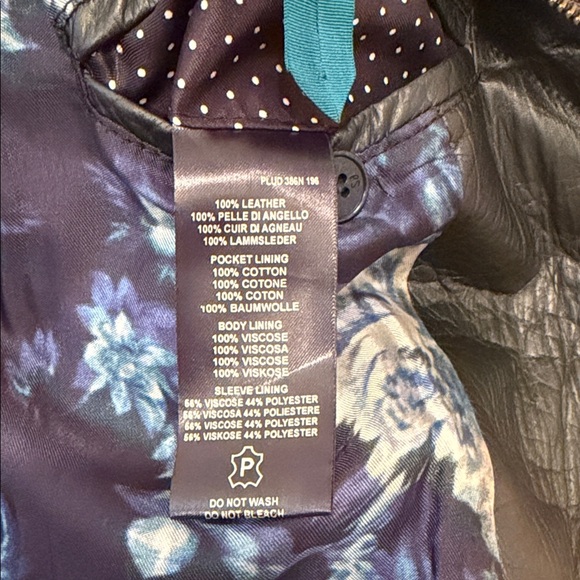 Paul Smith PS Black Lamb Leather Jacket Mens M Moto Zip Designer - Picture 10 of 11